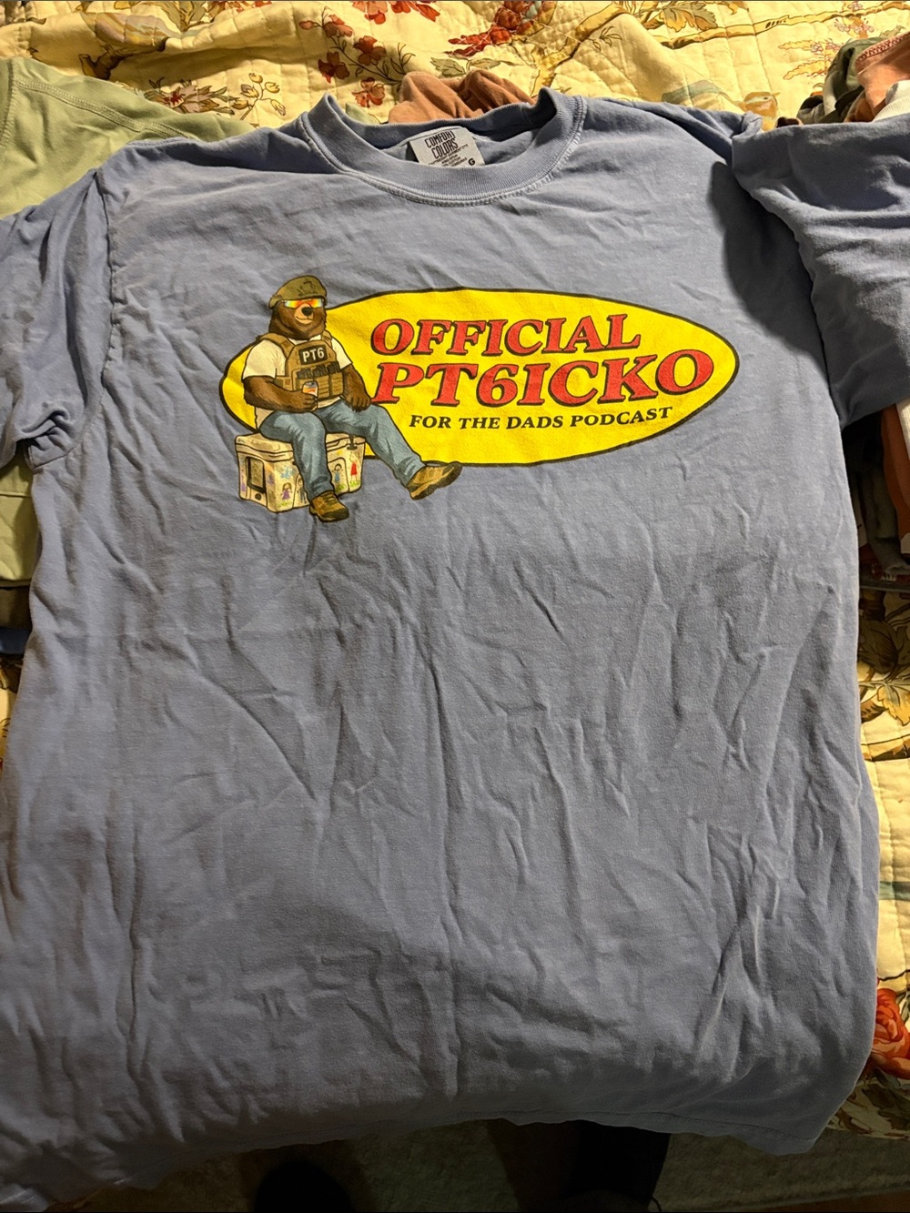 Official Light Blue Graphic Short Sleeve Tee